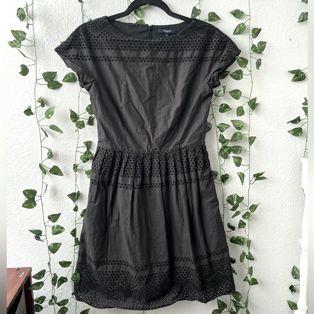 Madewell Black Eyelet Dress